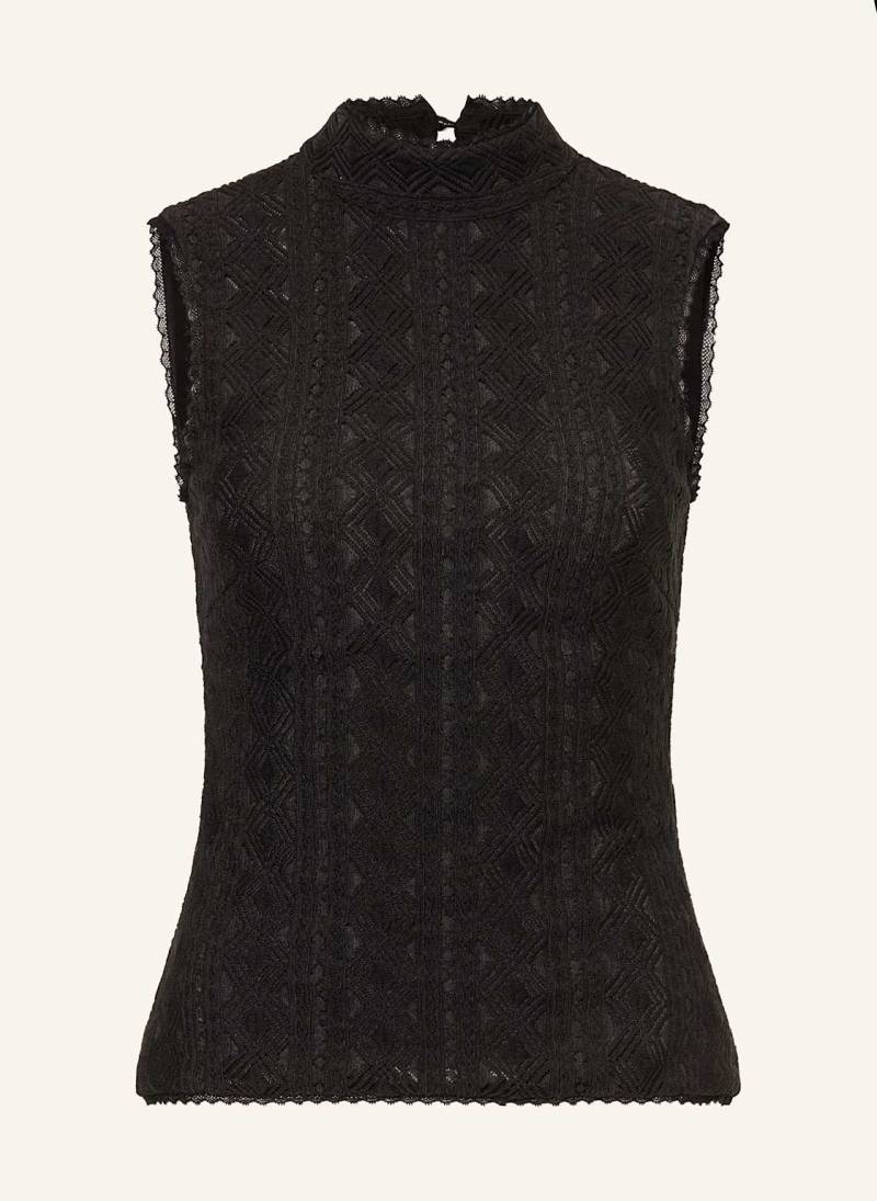 Boss Blusentop Iveylor Mit Spitze schwarz von Boss