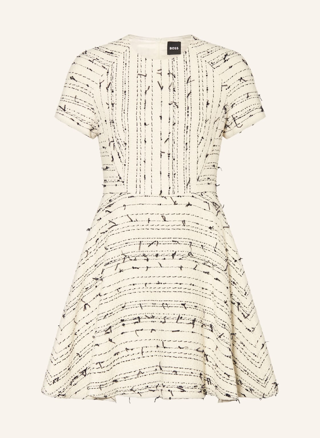Boss Bouclé-Kleid Datarni weiss von Boss