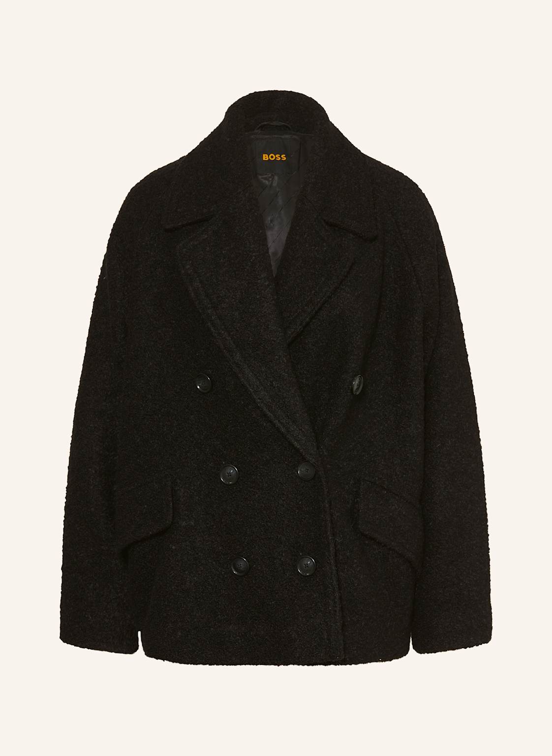 Boss Cabanjacke Cabani Aus Bouclé schwarz von Boss