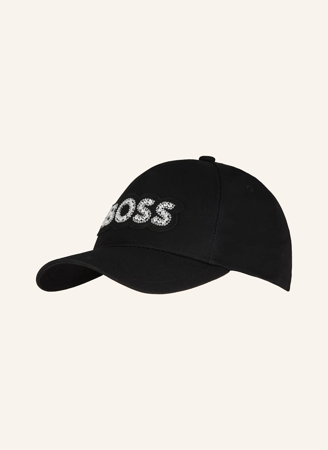 Boss Cap Lilyan Mit Schmucksteinen schwarz Boss Cap Lilyan Mit Schmucksteinen schwarz von Boss
