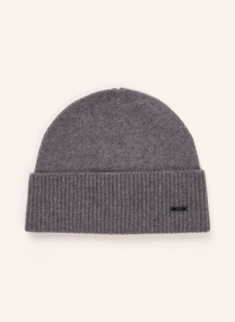 Boss Cashmere-Mütze Honesto grau von Boss