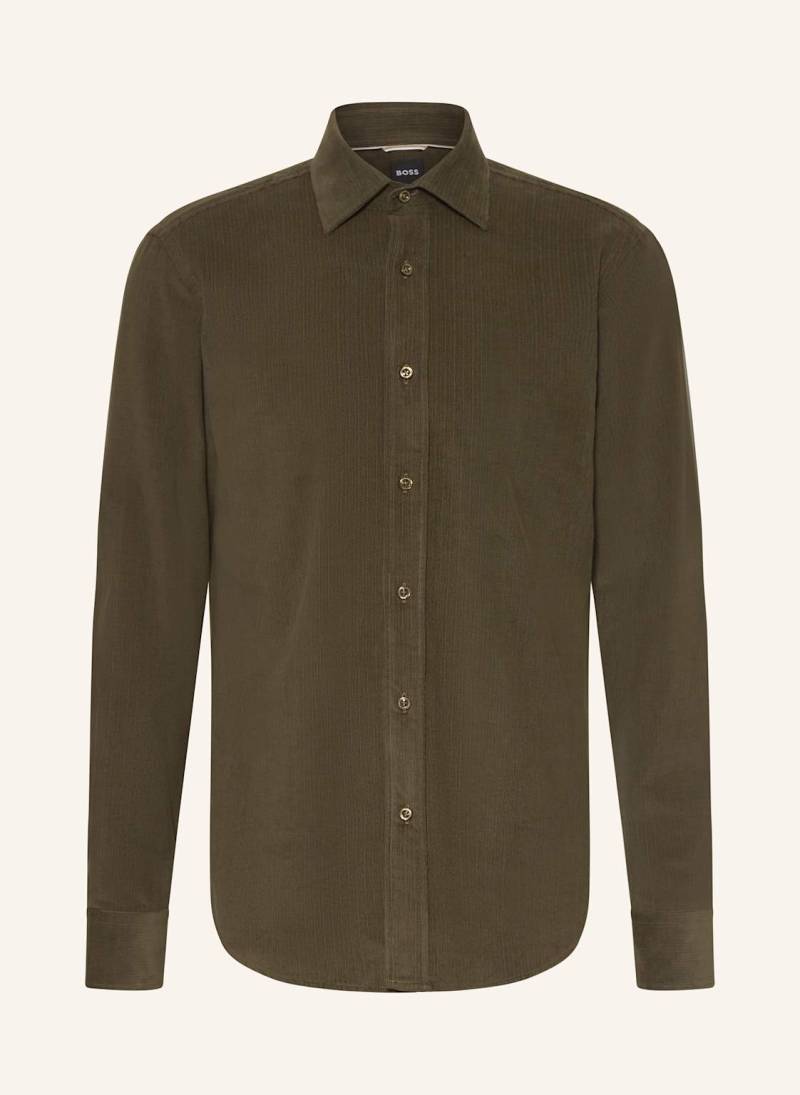 Boss Cordhemd C-Joe Regular Fit gruen von Boss