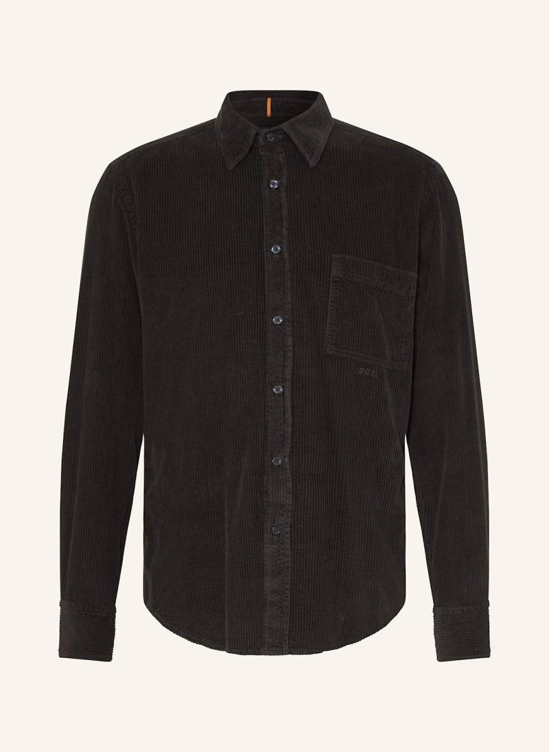 Boss Cordhemd Relegant Regular Fit schwarz von Boss