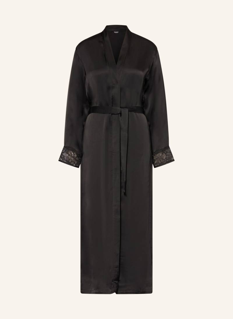 Boss Damen-Morgenmantel Blossom schwarz von Boss