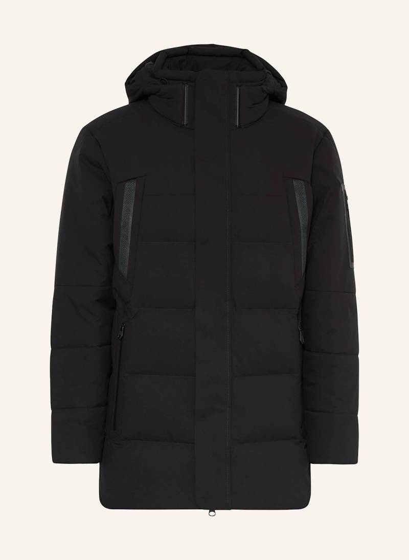 Boss Daunenparka Block X Mit Abnehmbarer Kapuze schwarz von Boss