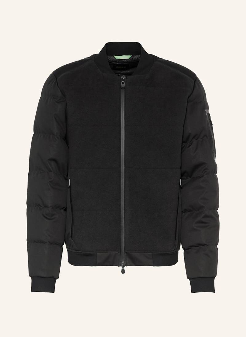 Boss Daunenjacke Ow_Hole19 Im Materialmix schwarz von Boss