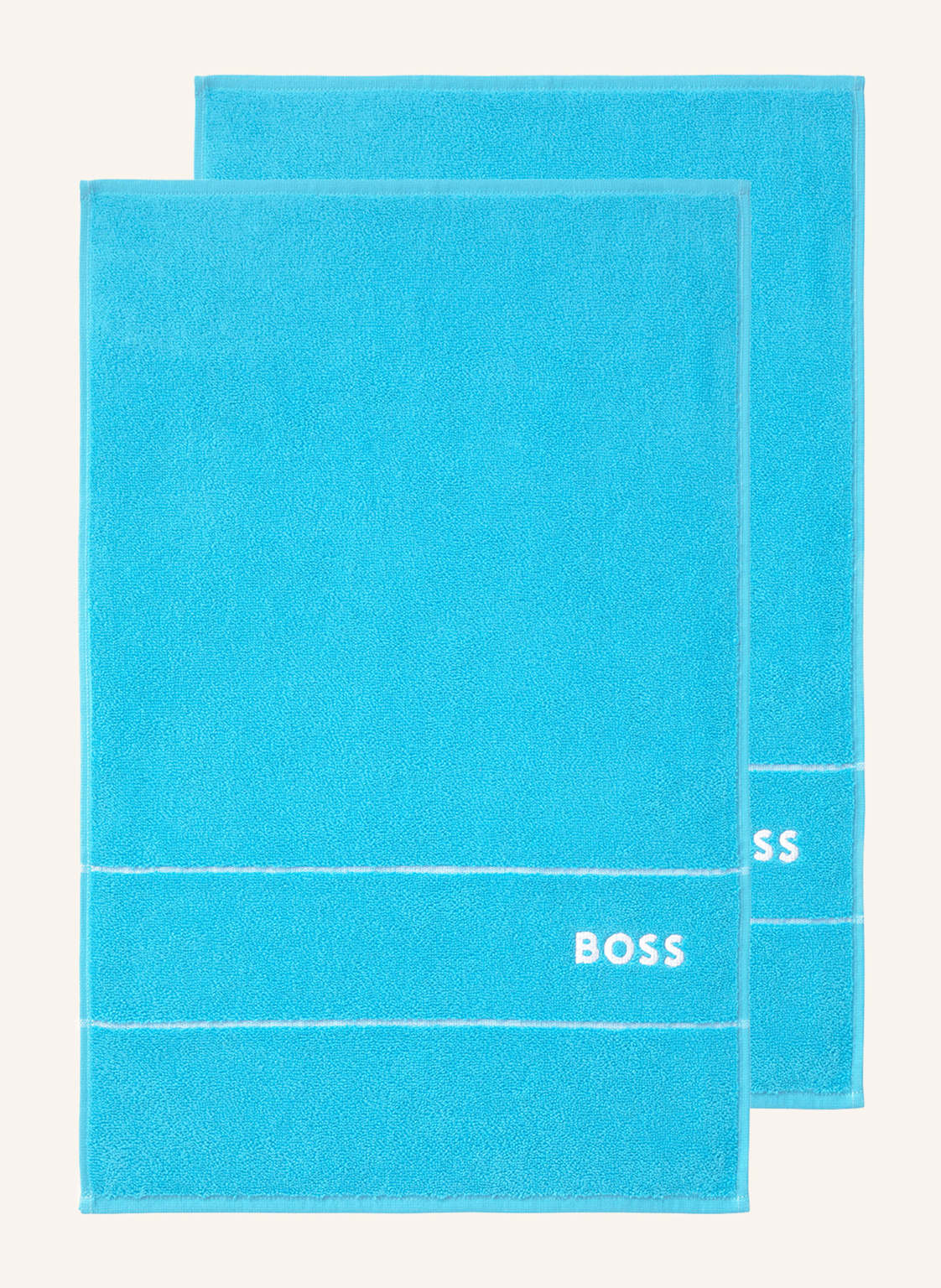Boss Gästetuch 2er Set Plain blau von Boss
