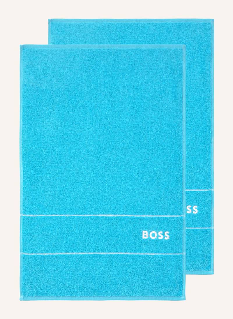 Boss Gästetuch 2er Set Plain blau von Boss