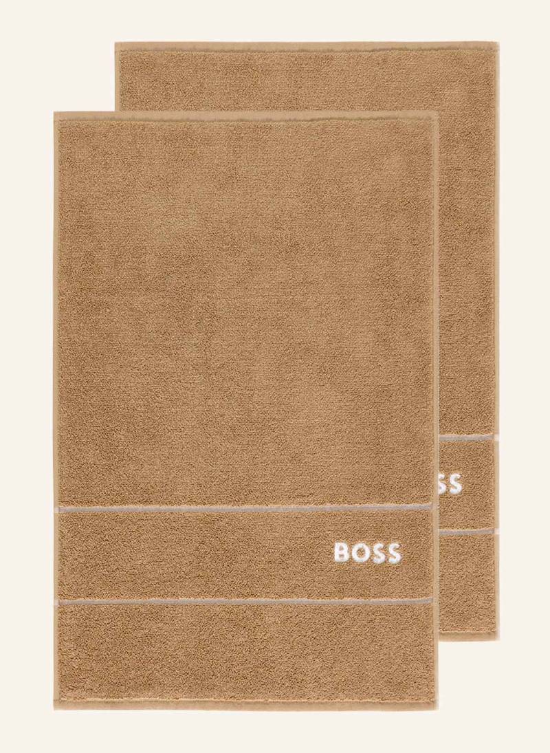 Boss Gästetuch 2er Set Plain braun von Boss
