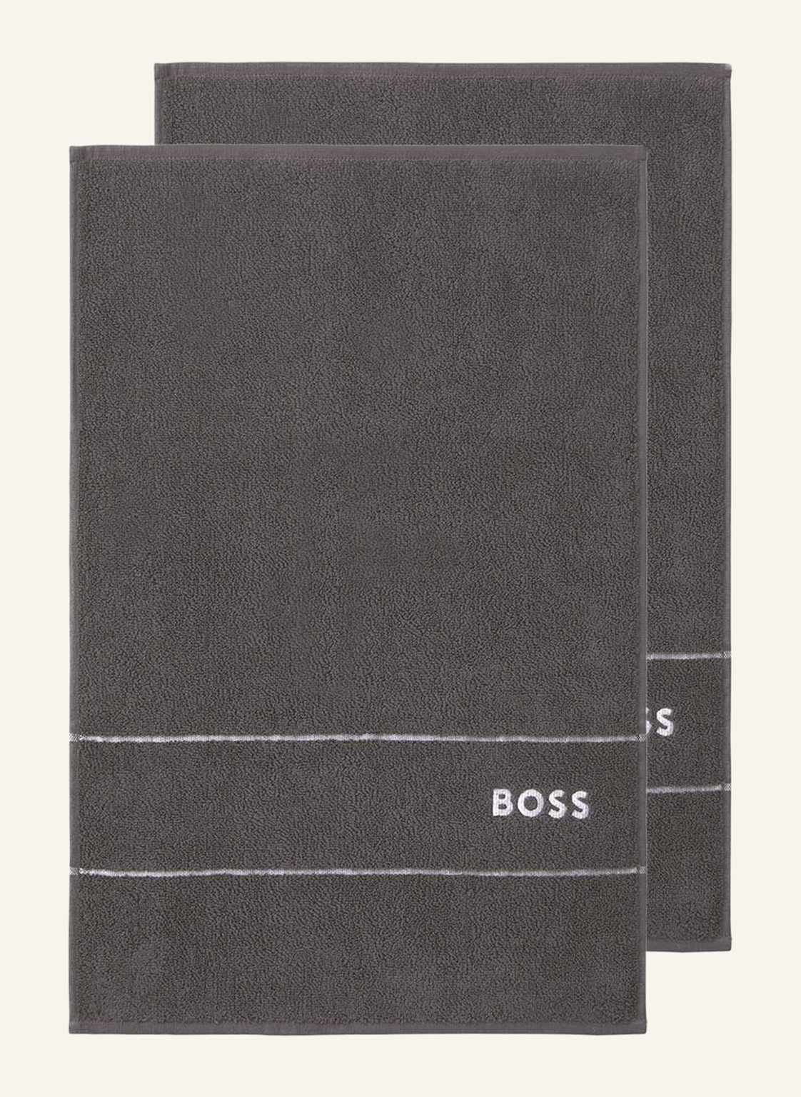 Boss Gästetuch 2er Set Plain grau Boss Gästetuch 2er Set Plain grau von Boss