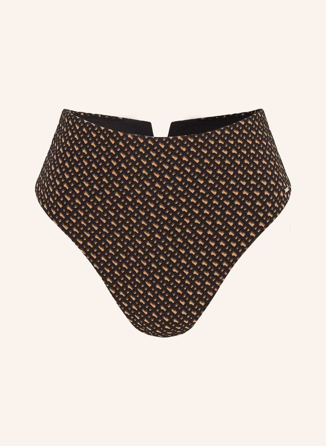 Boss High-Waist-Bikini-Hose B Monogram schwarz von Boss