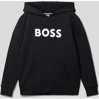 Boss Hoodie mit Label-Print in Black, Größe 164 von Boss