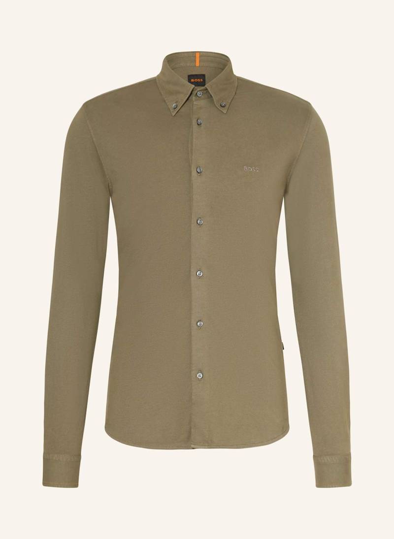 Boss Jerseyhemd Myjersey Slim Fit gruen von Boss