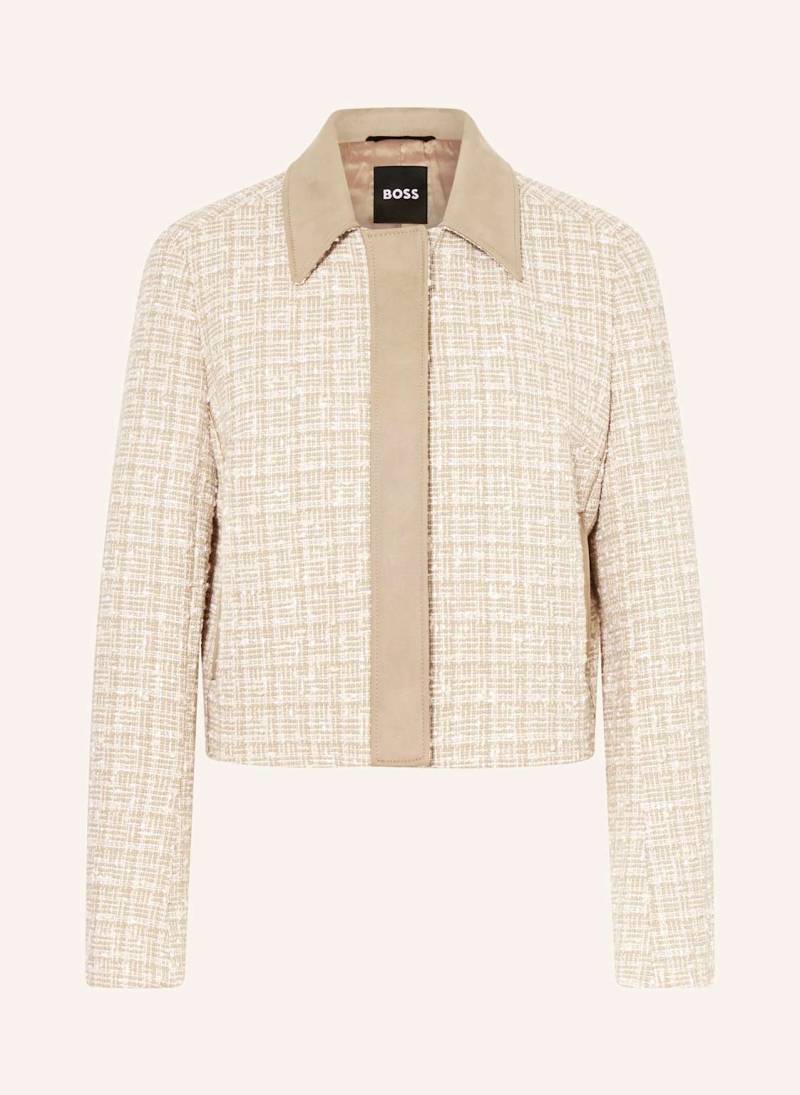 Boss Kastenjacke Jiaria Aus Tweed beige von Boss