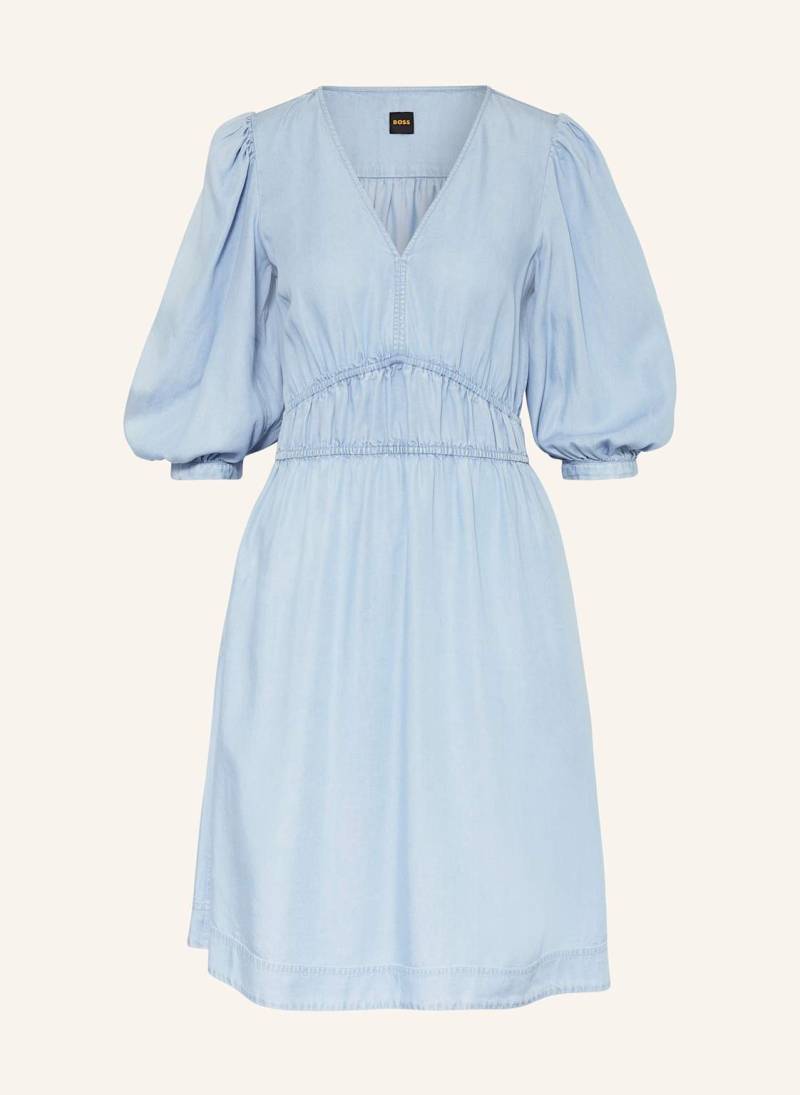 Boss Kleid Dezzan In Jeansoptik Mit 3/4-Arm blau von Boss