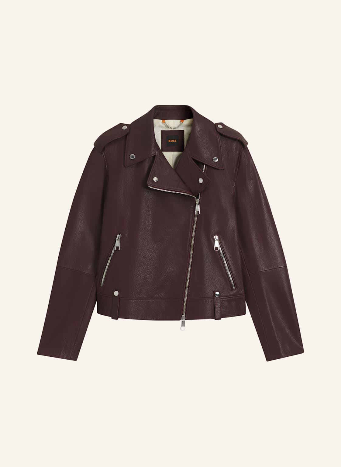 Boss Lederjacke C_Sandy Regular Fit braun von Boss