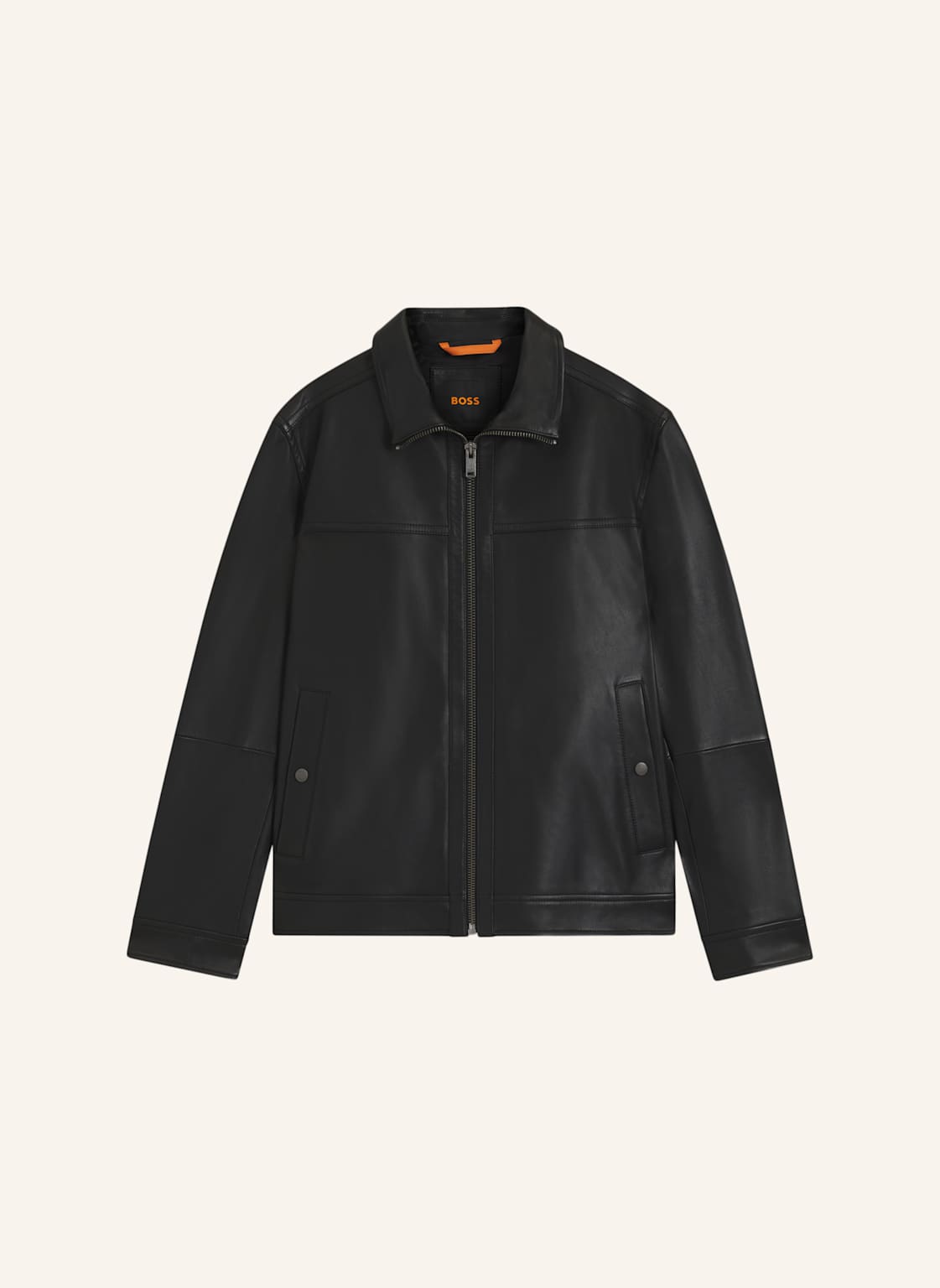 Boss Lederjacke Jorest schwarz von Boss