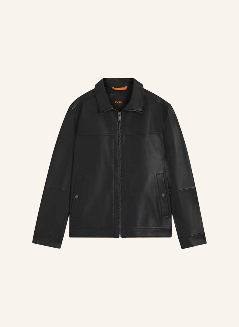 Boss Lederjacke Jorest schwarz von Boss