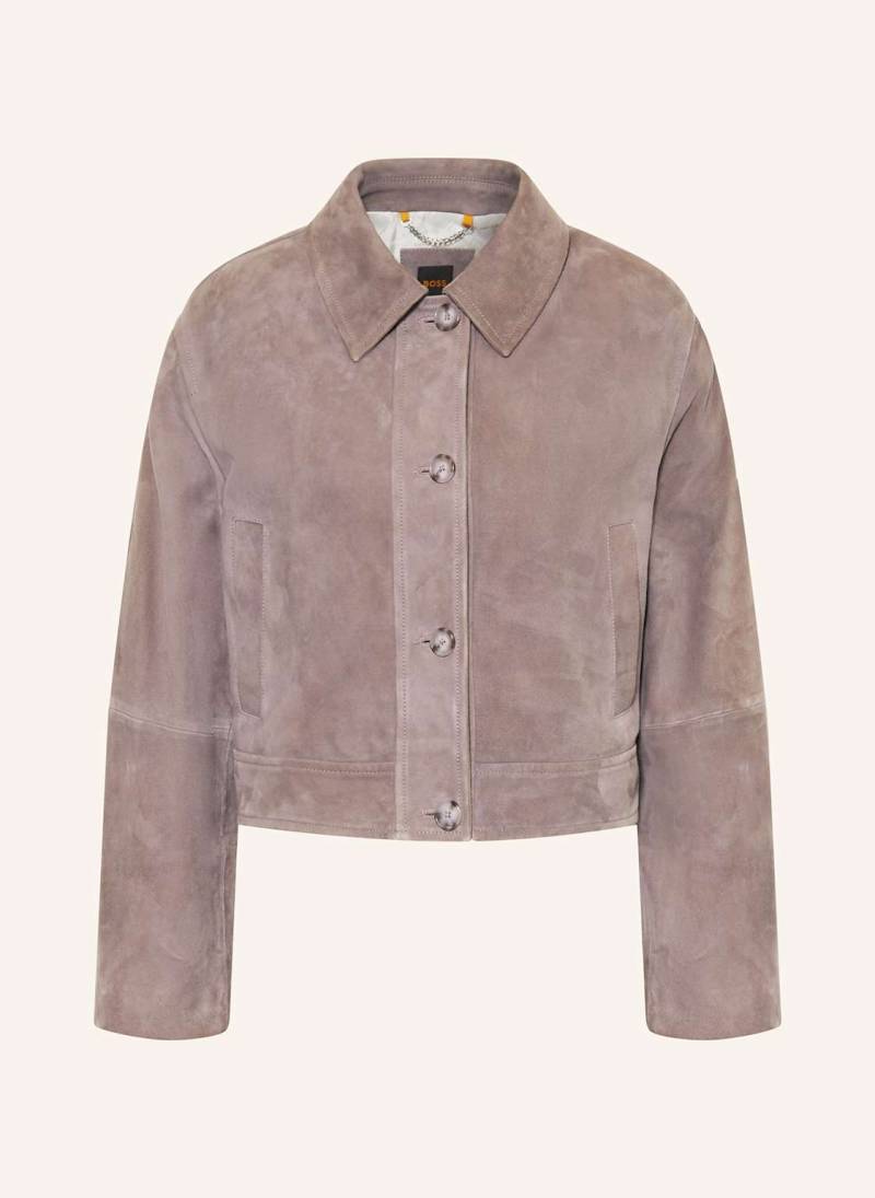 Boss Lederjacke Sadela lila von Boss