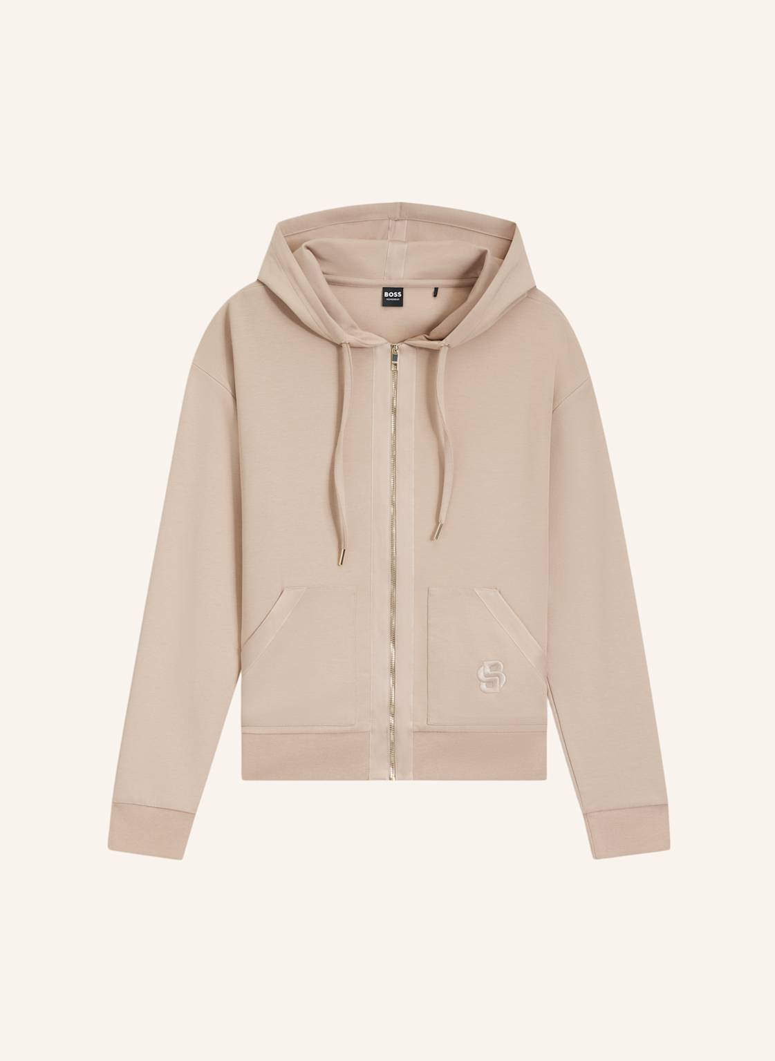 Boss Loungewear Jacke Shiny B_Jacket H. beige von Boss