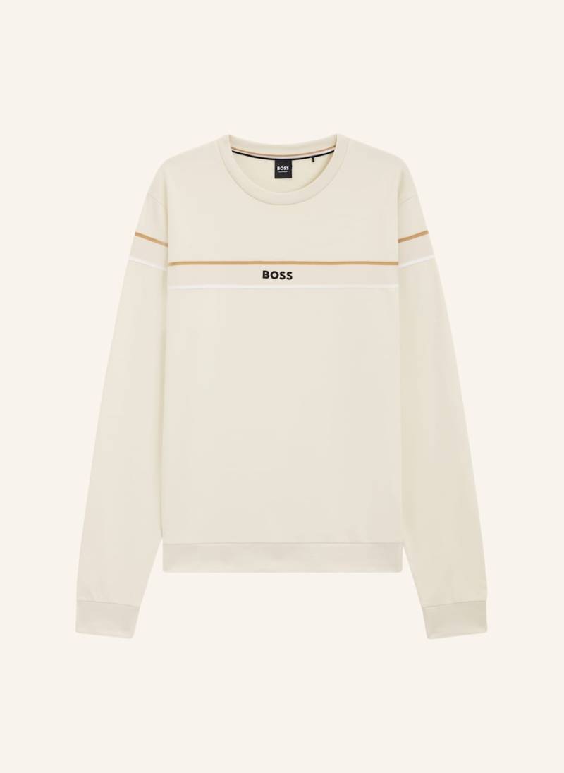 Boss Loungewear Oberteil Iconic Sweatshirt Regular Fit weiss von Boss