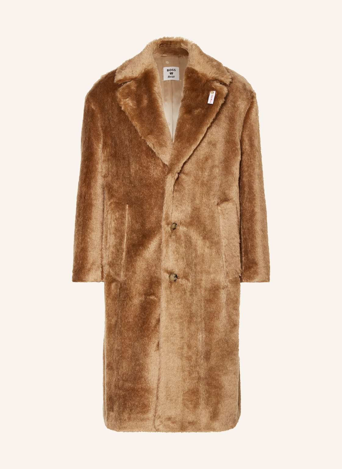 Boss Mantel Calen Mit Mohair beige von Boss