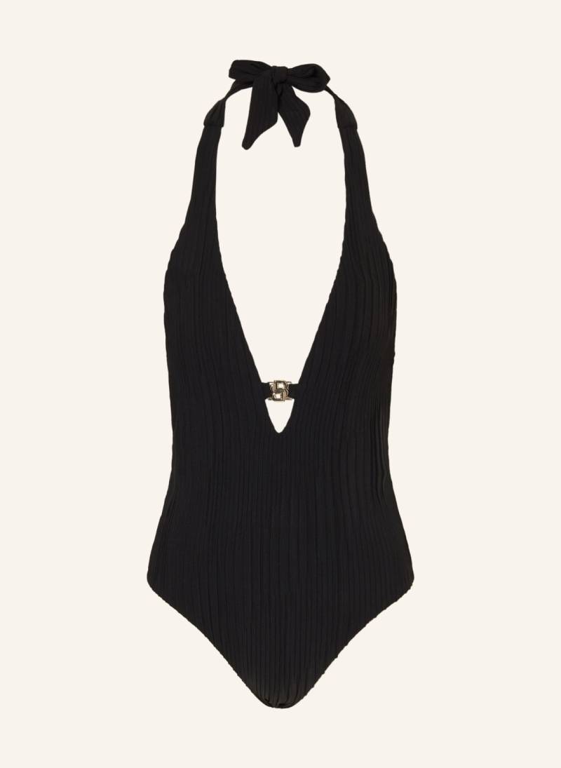 Boss Neckholder-Badeanzug Double B Mit Cut-Out schwarz von Boss