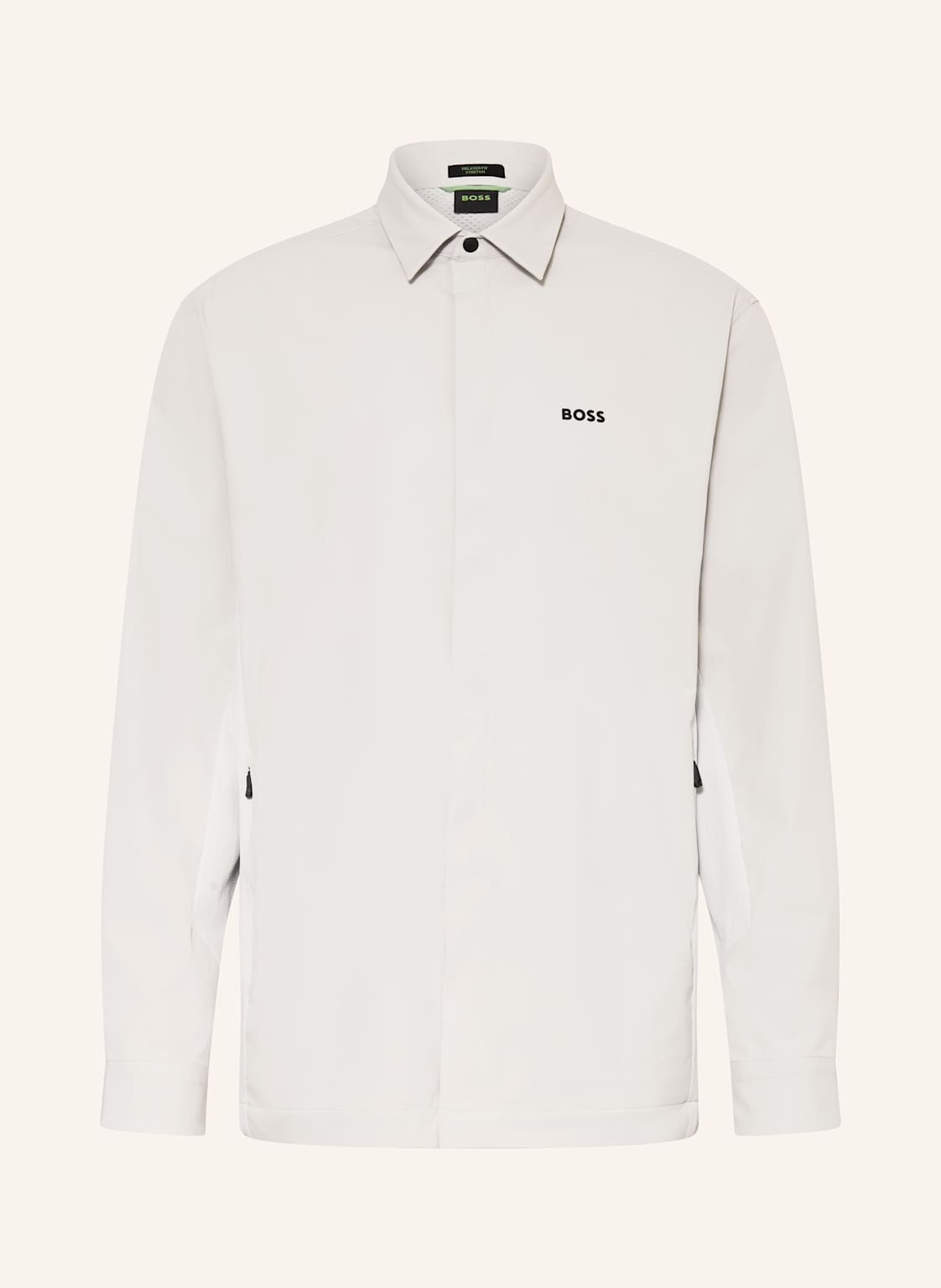 Boss Overshirt Urban Im Materialmix grau von Boss