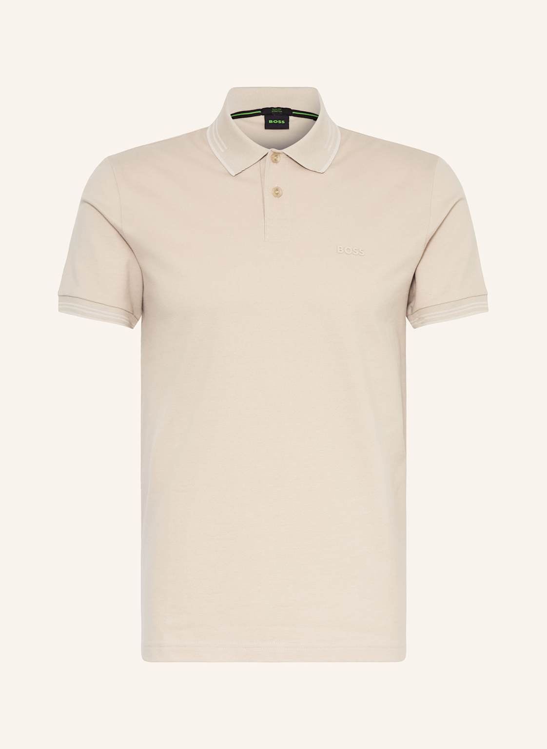 Boss Piqué-Poloshirt Paul Slim Fit beige von Boss