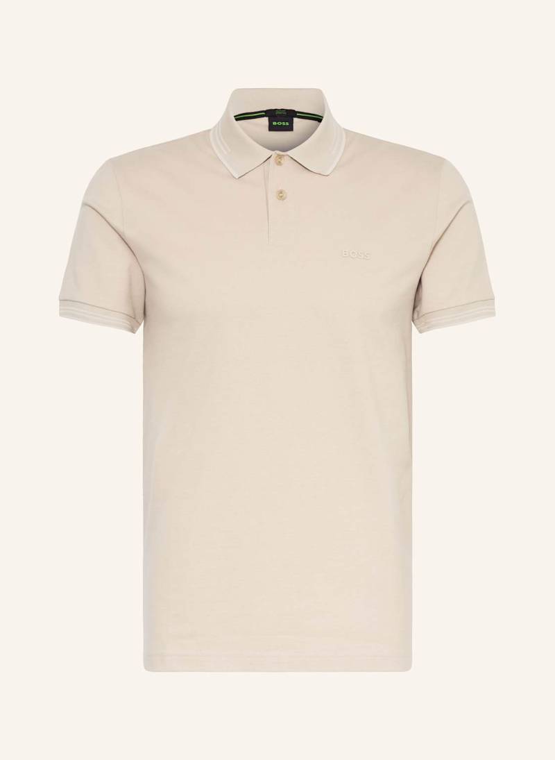 Boss Piqué-Poloshirt Paul Slim Fit beige von Boss