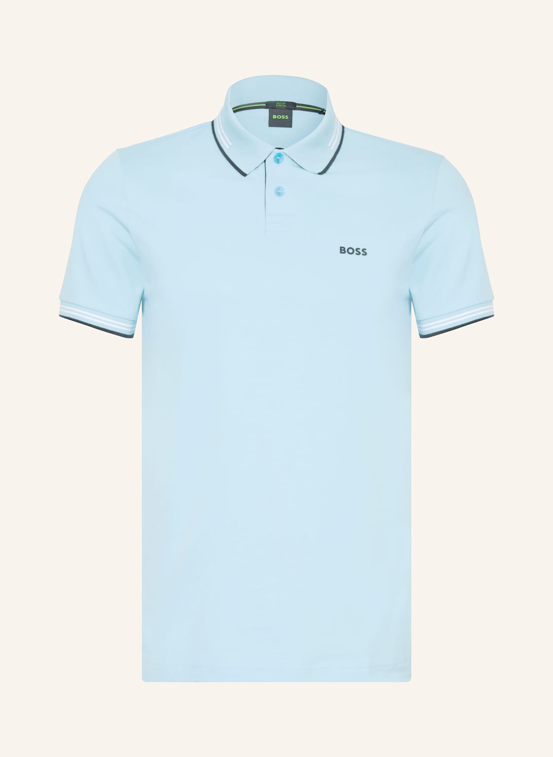 Boss Piqué-Poloshirt Paul Slim Fit blau von Boss