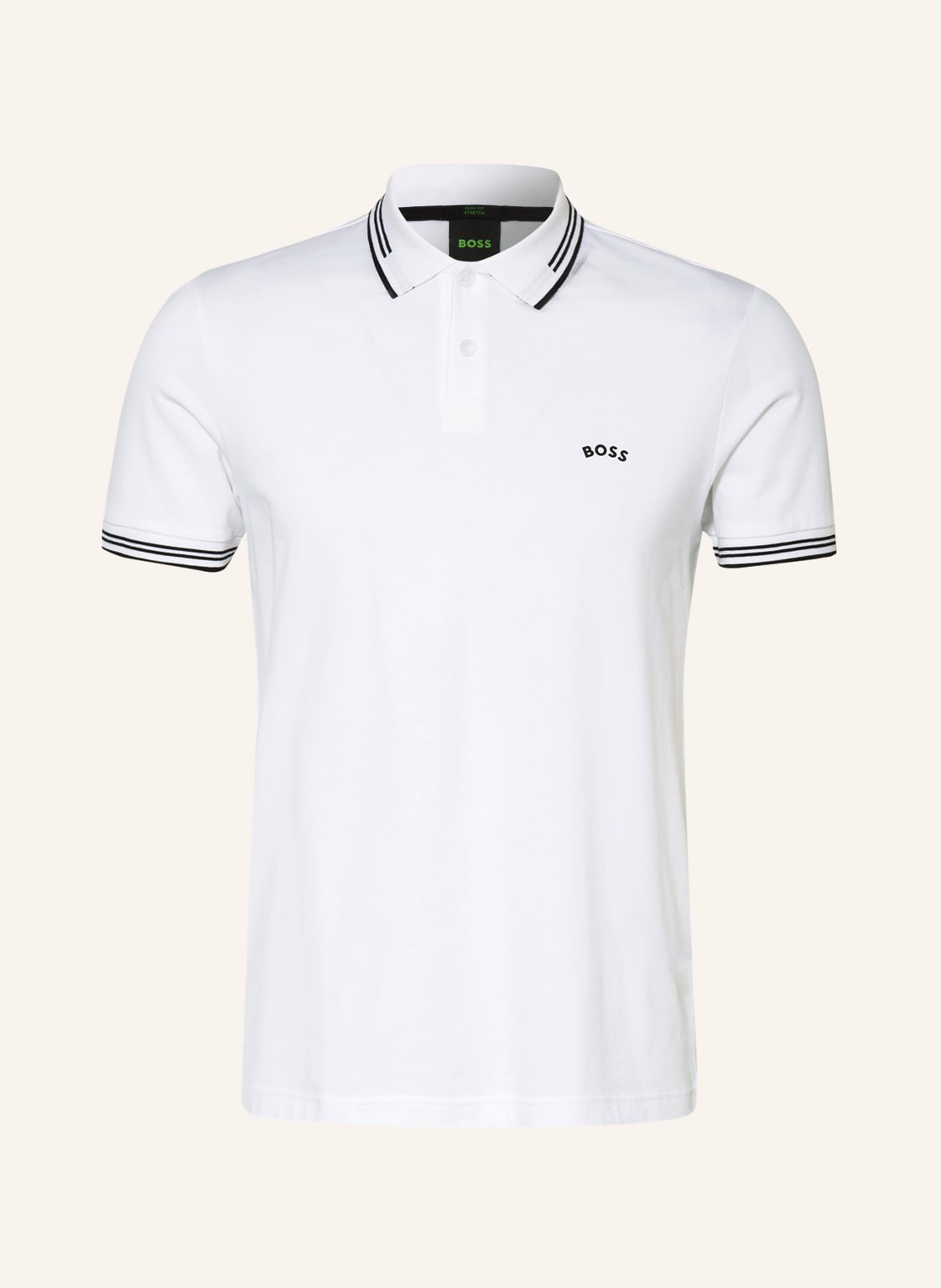 Boss Piqué-Poloshirt Paul Slim Fit weiss von Boss