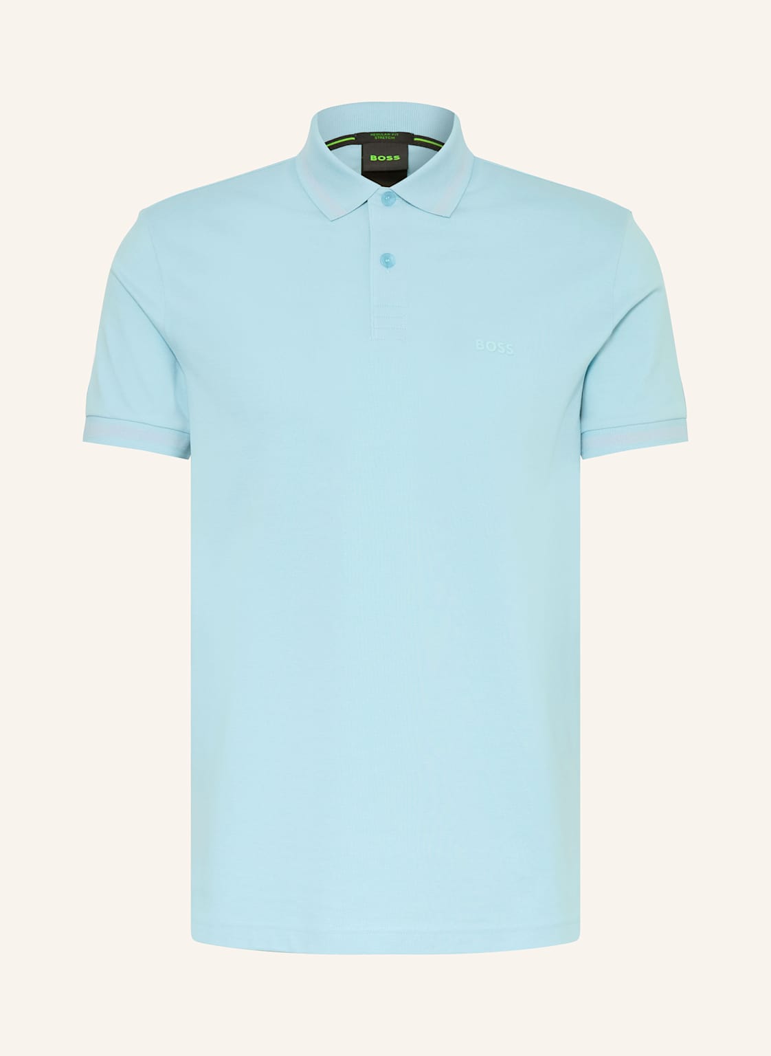 Boss Piqué-Poloshirt Pio Regular Fit blau von Boss
