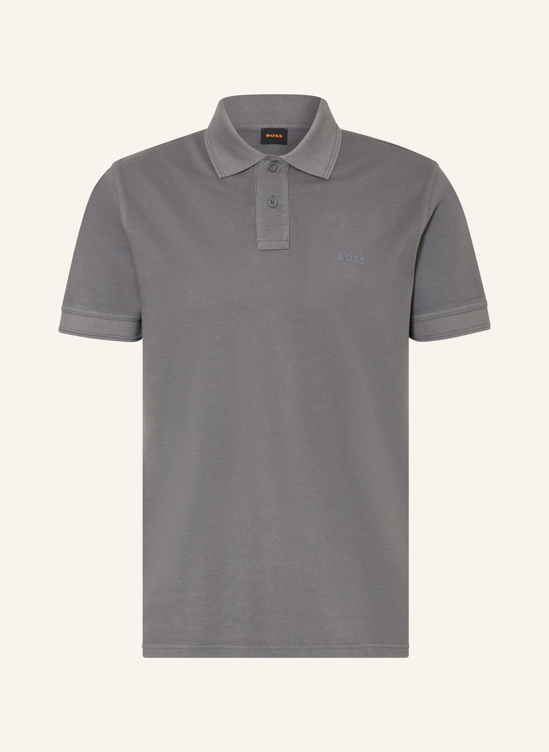 Boss Piqué-Poloshirt Prime grau von Boss