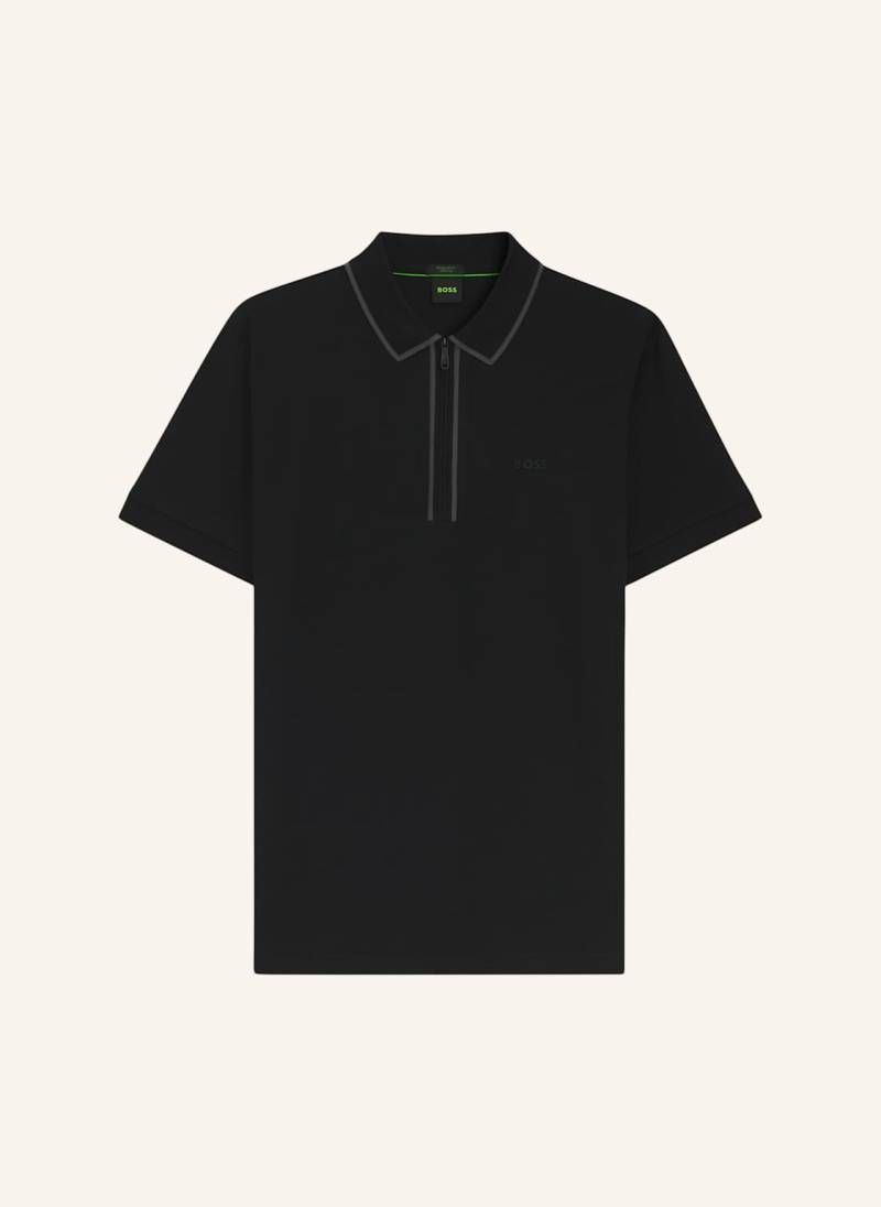 Boss Poloshirt Philix Tape Regular Fit schwarz von Boss