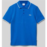 Boss Poloshirt mit Label-Details in Royal, Größe 152 von Boss