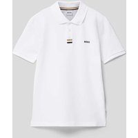 Boss Poloshirt mit Label-Details in Weiss, Größe 164 von Boss