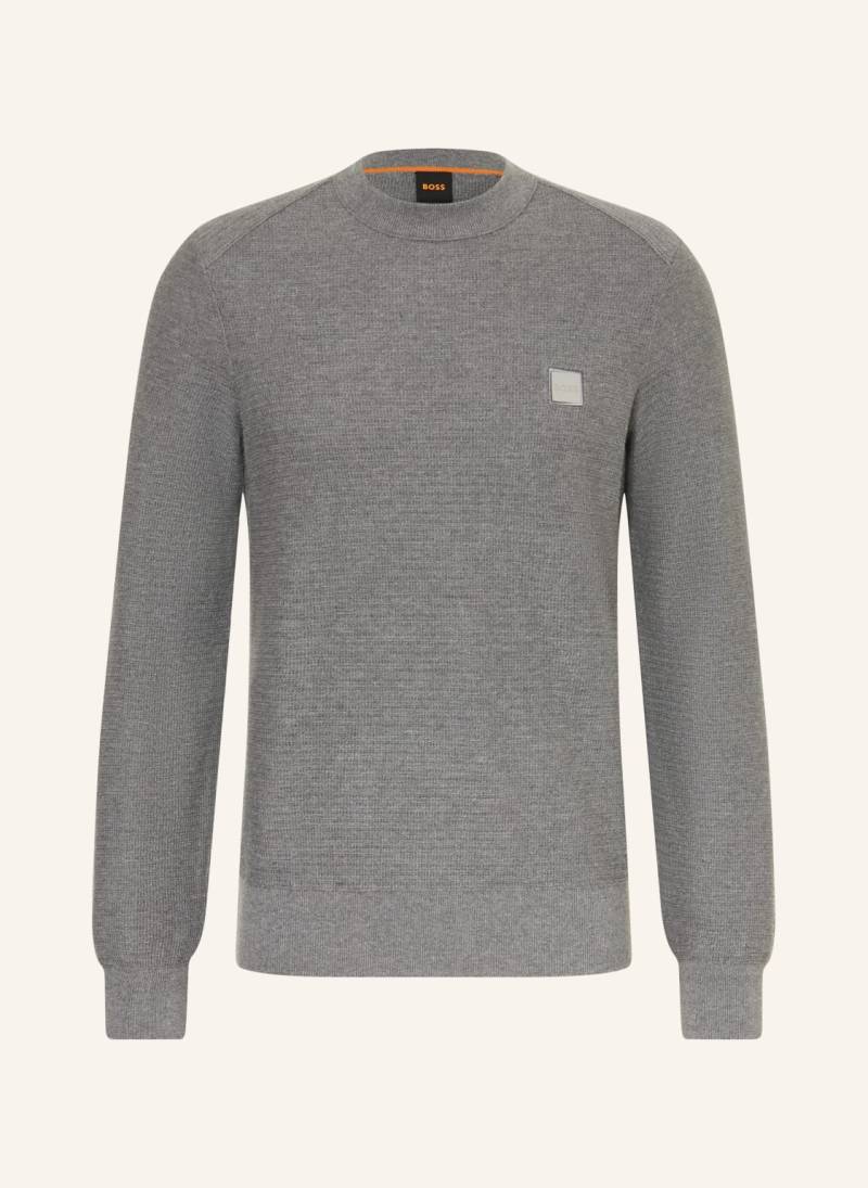 Boss Pullover Anion grau von Boss