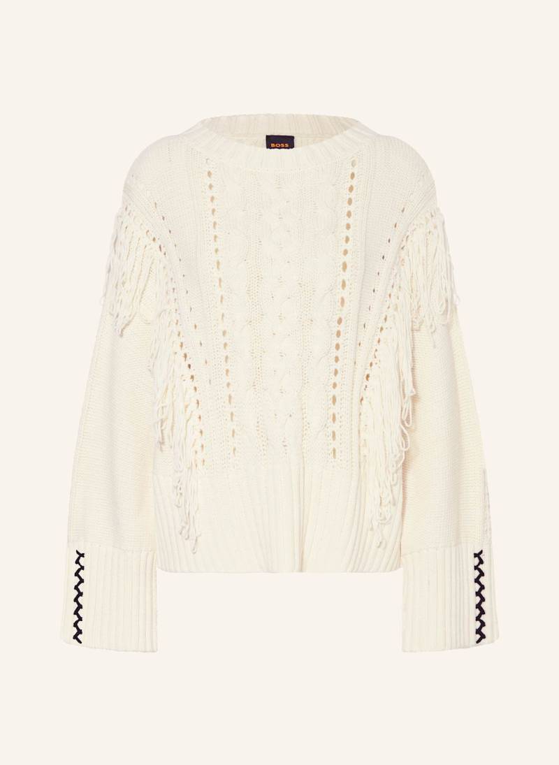 Boss Pullover Fitto weiss von Boss