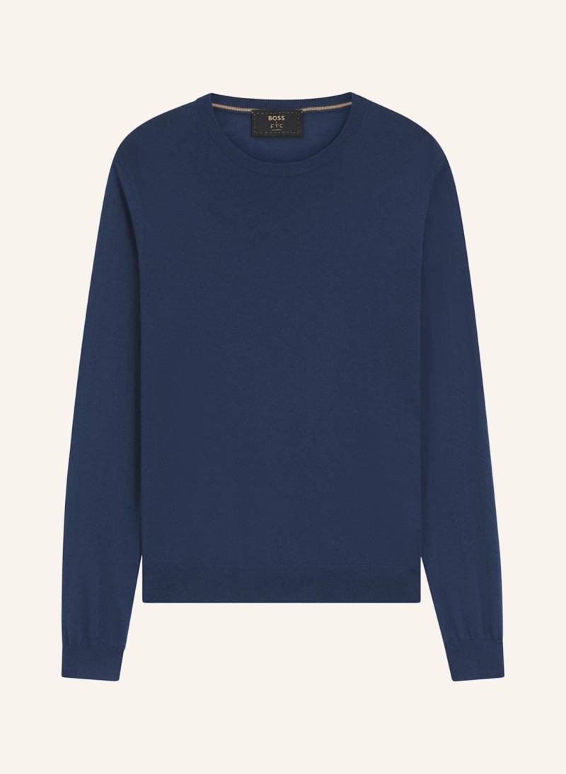 Boss Pullover L-Borello Regular Fit blau von Boss