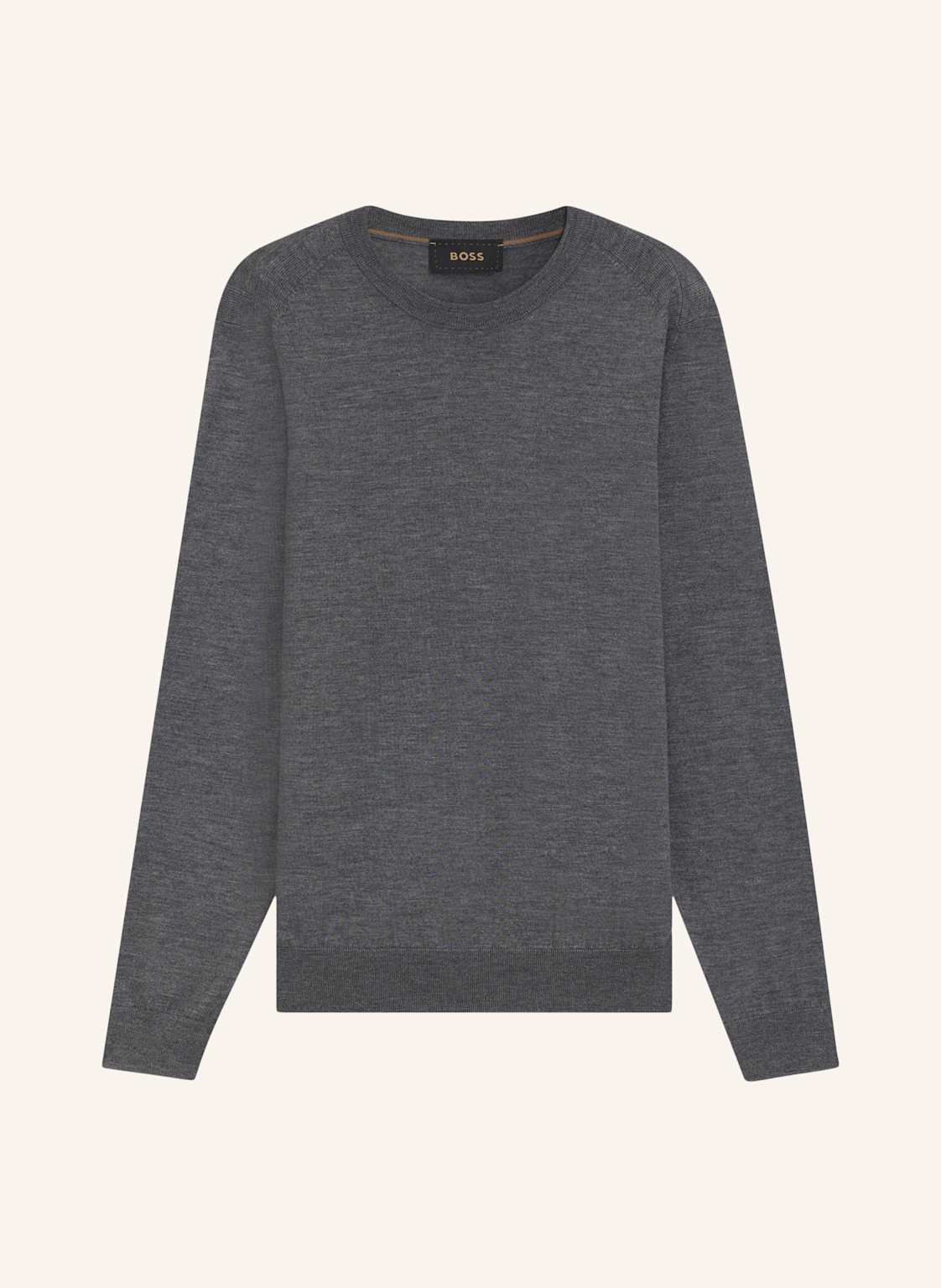 Boss Pullover L-Overo Regular Fit grau von Boss