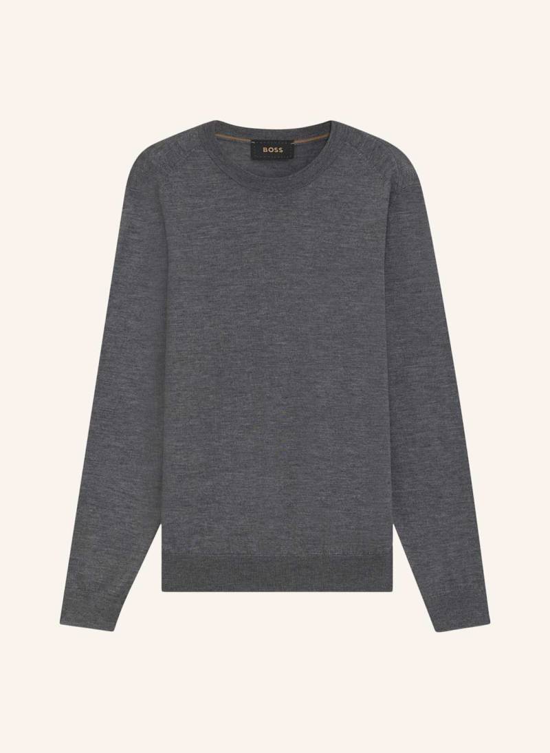 Boss Pullover L-Overo Regular Fit grau von Boss
