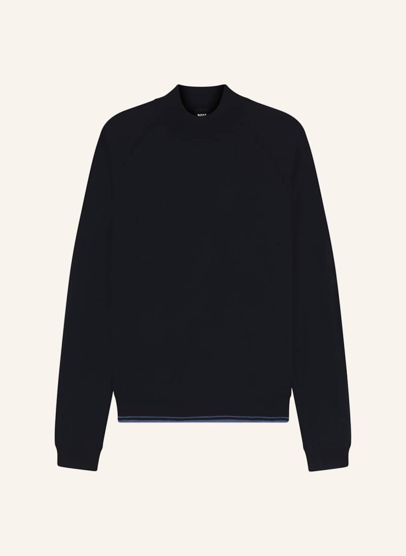 Boss Pullover Perfino_In Regular Fit blau von Boss