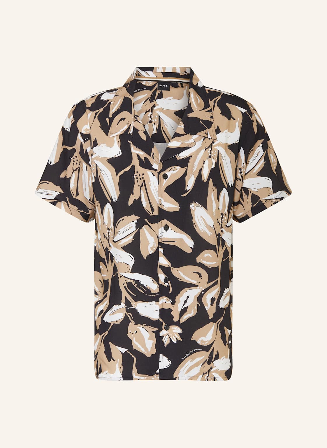 Boss Resorthemd Beach Comfort Fit schwarz von Boss