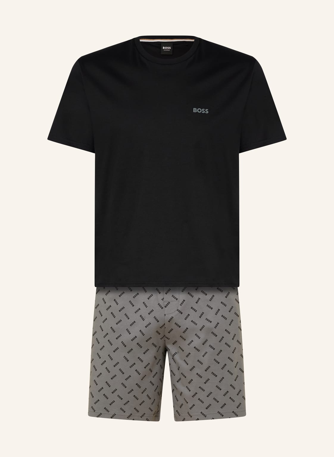 Boss Schlafanzug Relax grau von Boss