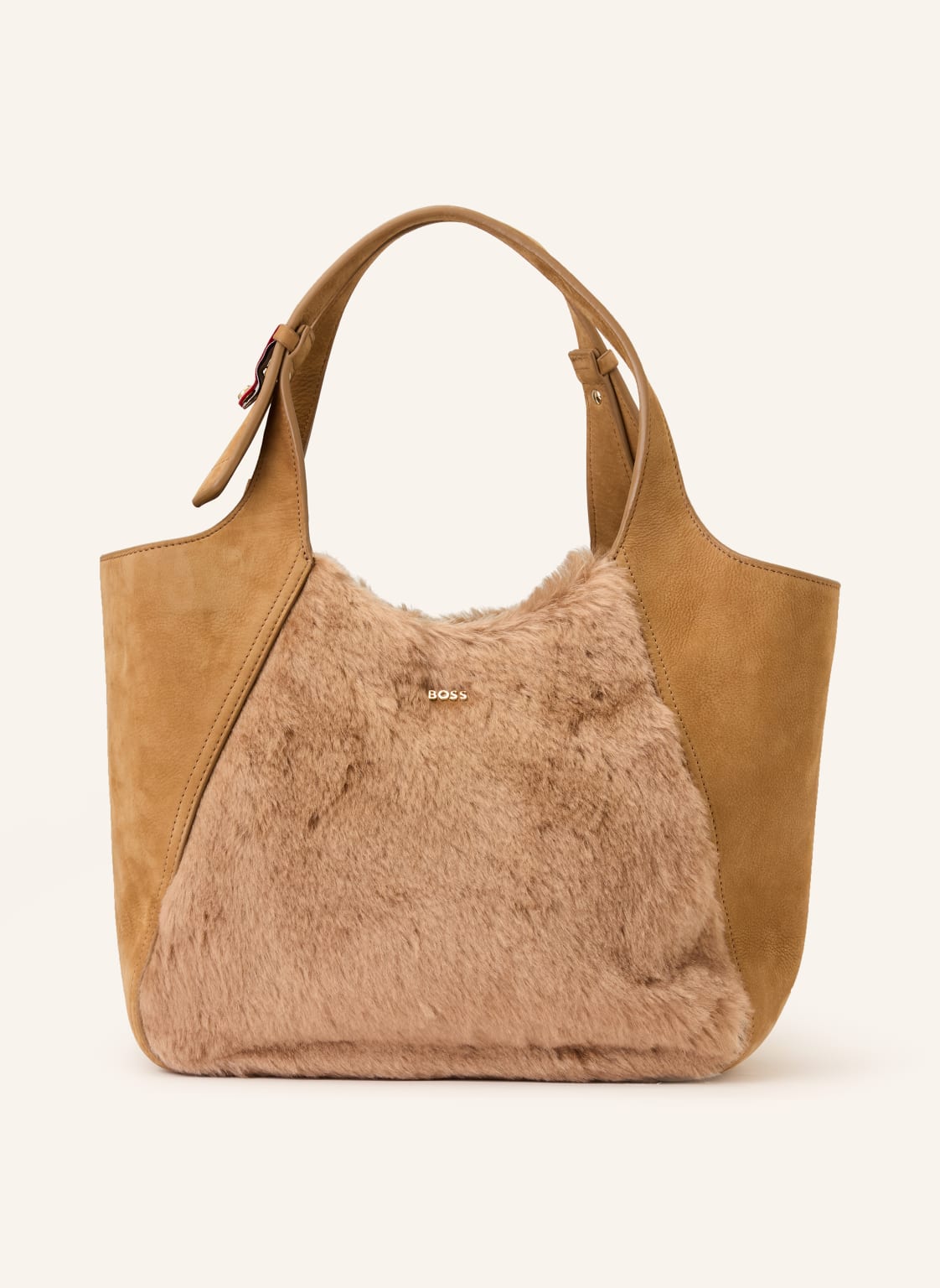 Boss Shopper Lenah Mit Kunstfell beige von Boss