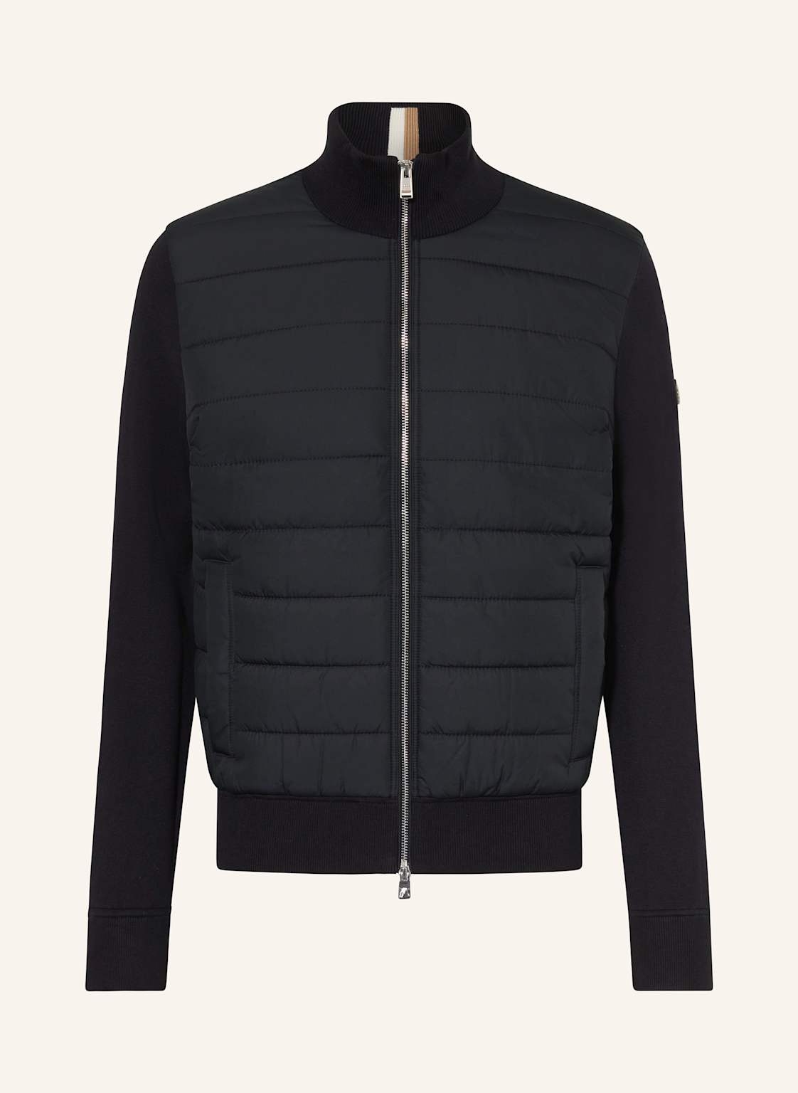 Boss Steppjacke H-Hernesto Im Materialmix schwarz von Boss