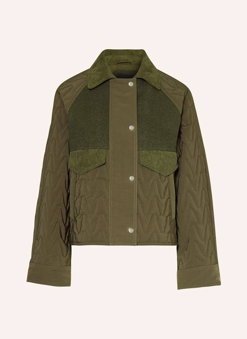 Boss Steppjacke Pabori Im Materialmix gruen von Boss