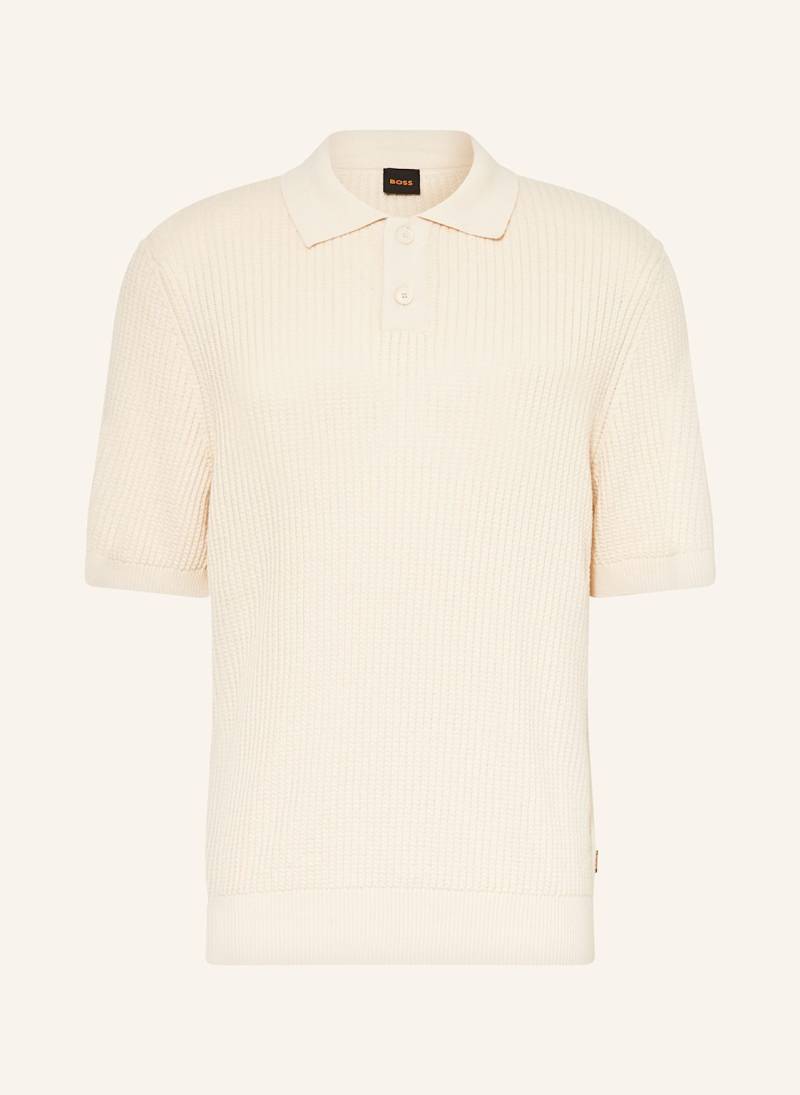 Boss Strick-Poloshirt Akoppo Regular Fit weiss Boss Strick-Poloshirt Akoppo Regular Fit weiss von Boss