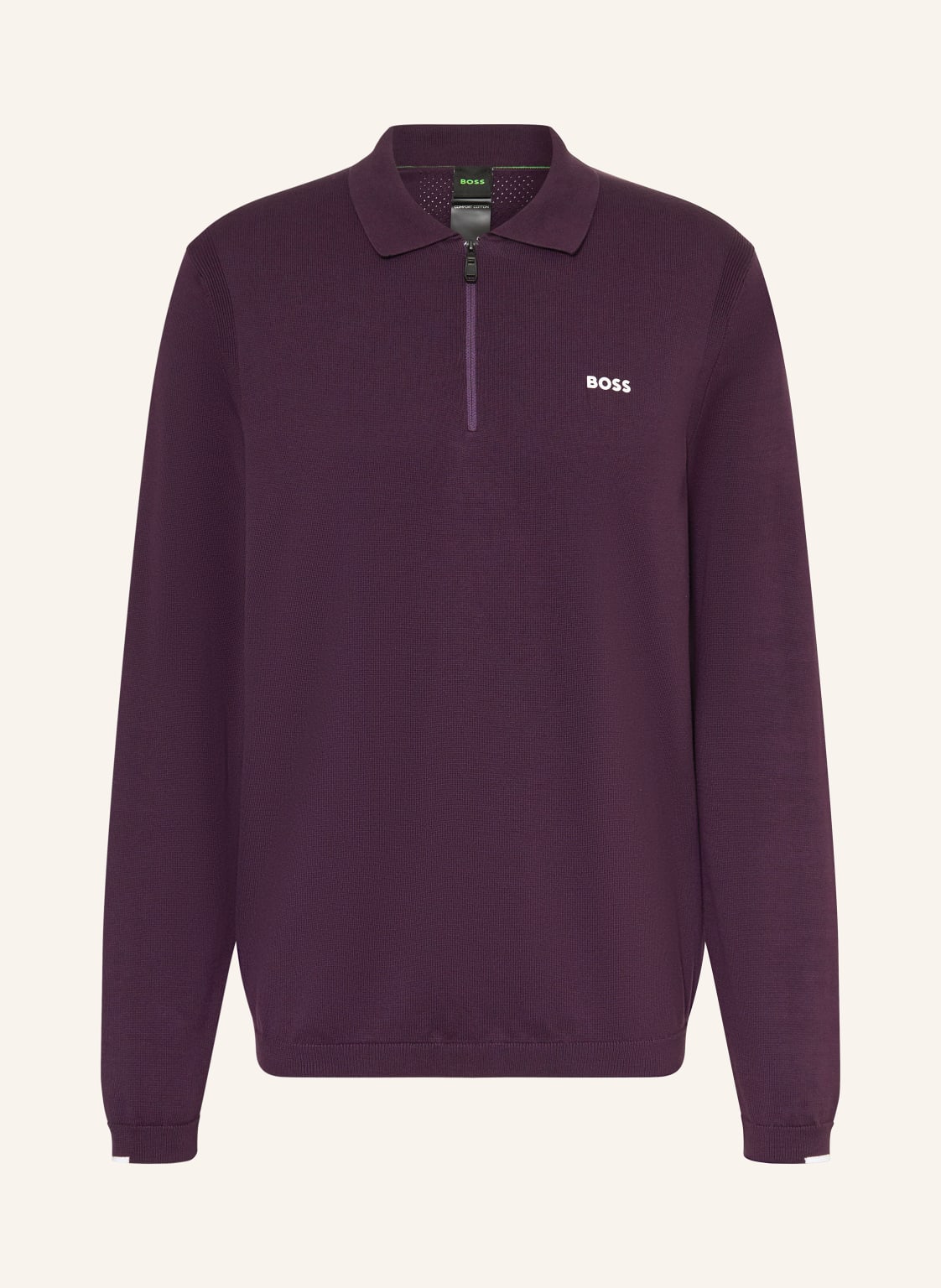 Boss Strick-Poloshirt Ever X lila von Boss